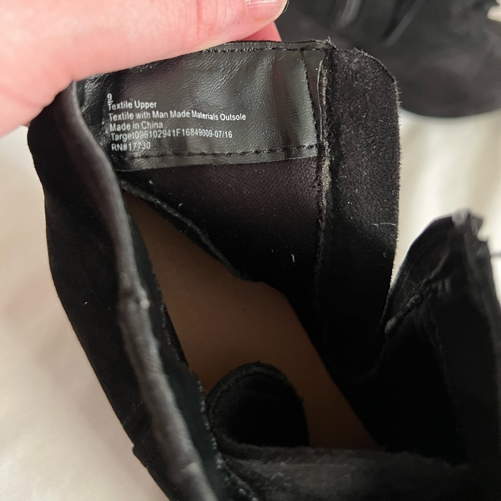 Target 9 Black Lace-Up Wedge Booties - Picture 12 of 14